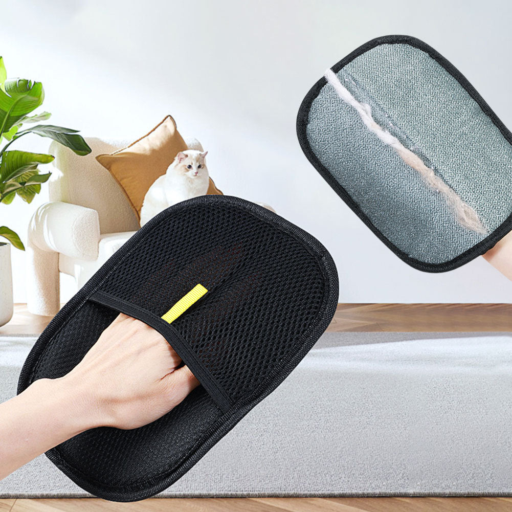 Deshedding Brush Mitt for Long, Short & Curly Hair Dogs, Cats & Rabbits