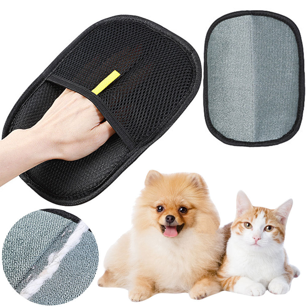 Deshedding Brush Mitt for Long, Short & Curly Hair Dogs, Cats & Rabbits