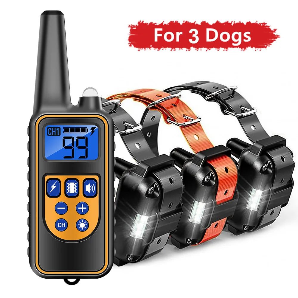 Electric Dog Training Collar Waterproof Dog Bark Collar Pet With