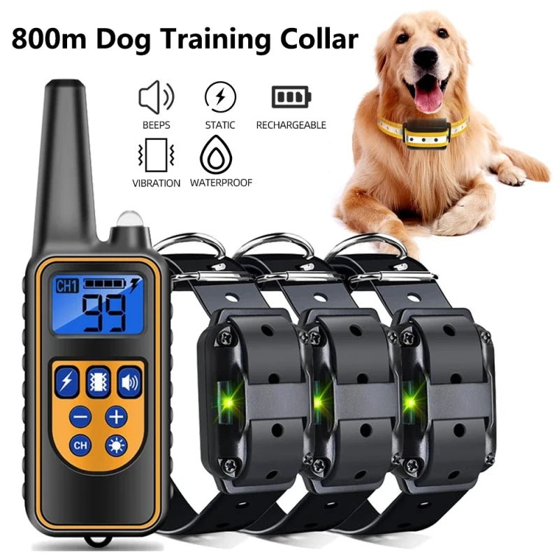 Electric Dog Training Collar Waterproof Dog Bark Collar Pet With