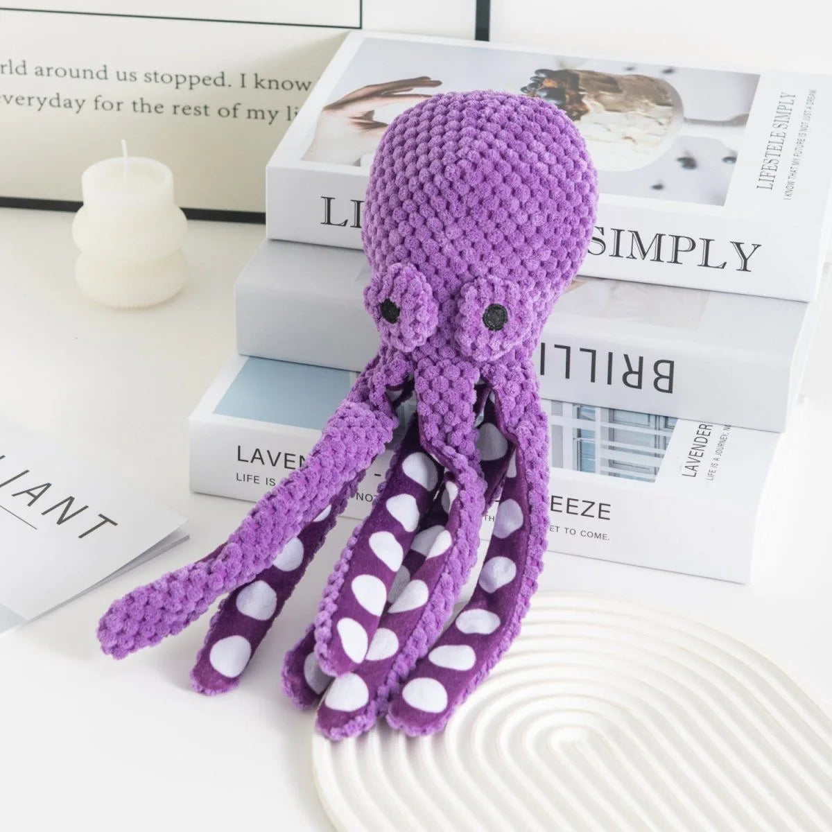 Dog pet plush octopus toy interactive sound anti-demolition home large and small dog boredom companion toy