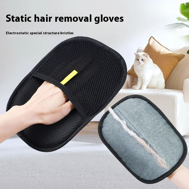 Deshedding Brush Mitt for Long, Short & Curly Hair Dogs, Cats & Rabbits