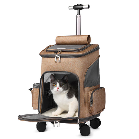 Cat & Dog Travel Bag with Universal Wheels